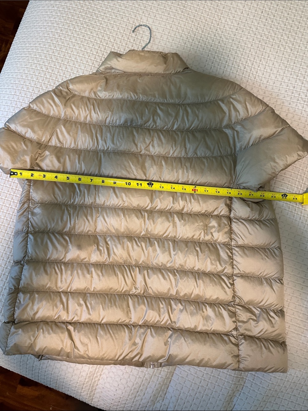 Martha Stewart Short Sleeve Puffer Vest in Light Taupe - Picture 7 of 8